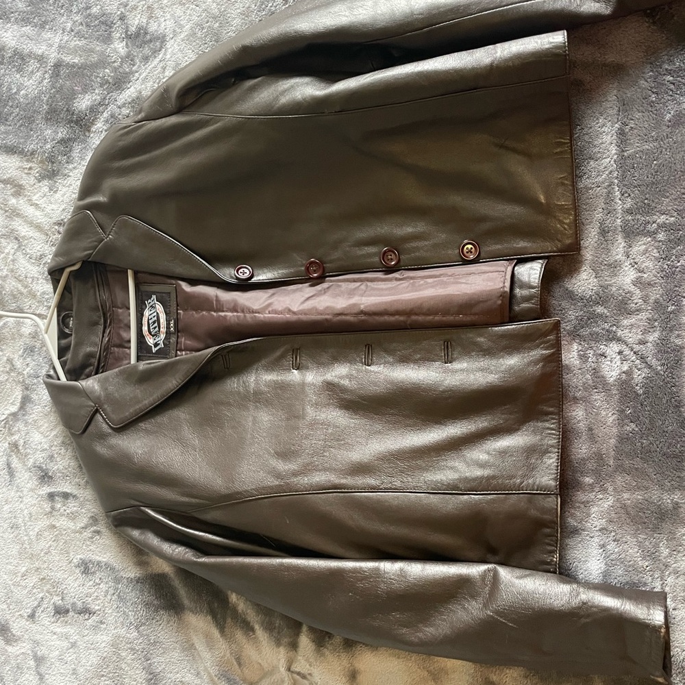 Raw Hide Leather Jacket XXL